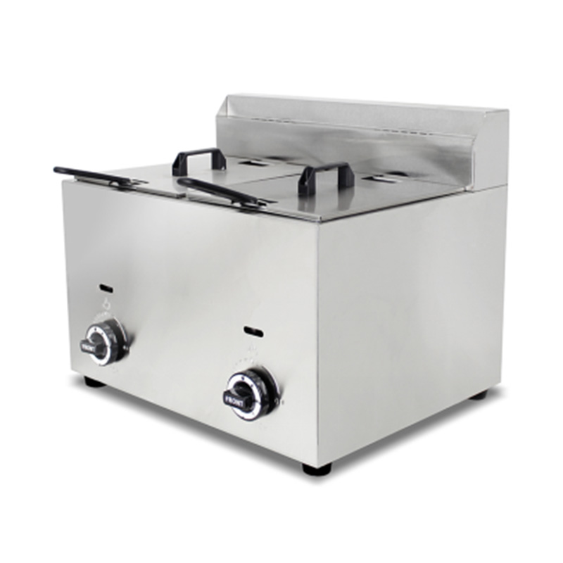 Stainless Steel Natural Gas/LPG Commercial Countertop Deep Fryer