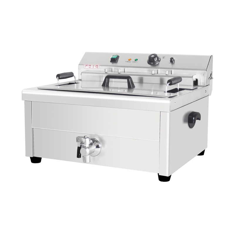 Wide Oil Basket Stainless Steel Electric Commercial Countertop Deep Fryer