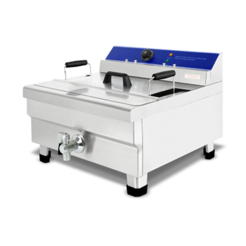 Wide Oil Basket Stainless Steel Electric Commercial Countertop Deep Fryer