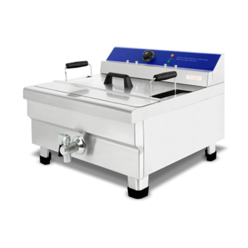 Wide Oil Basket Stainless Steel Electric Commercial Countertop Deep Fryer