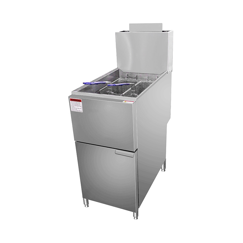 Standing Stainless Steel Natural Gas/LPG Commercial Deep Fryer