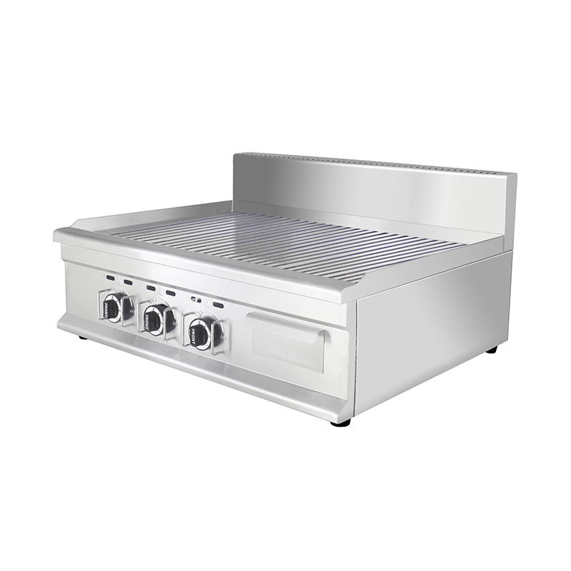 Groove Plate Pattern Stainless Steel Natural Gas/LPG Commercial Griddle