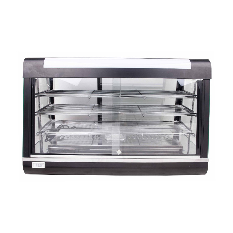 Stainless Steel Commercial Kitchen Electric Black Food Display Warmer Machine