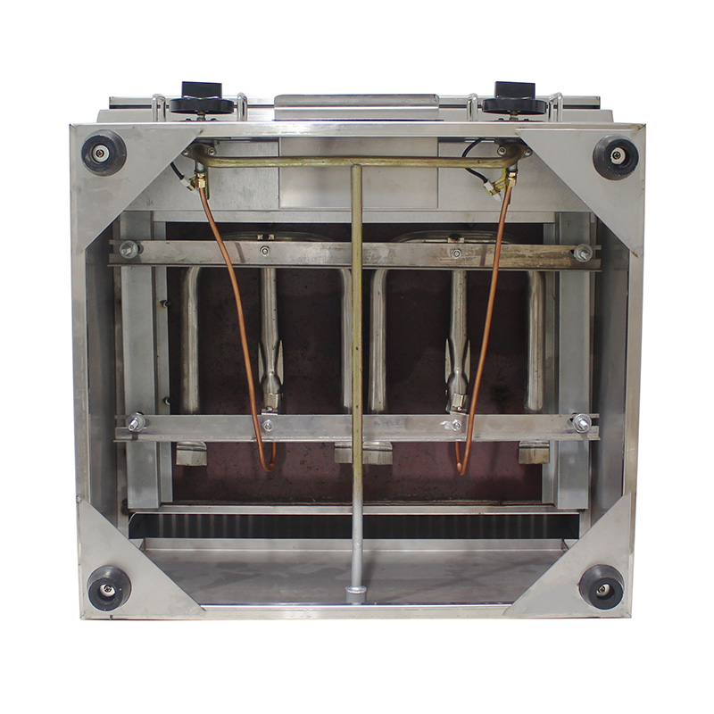 Half Smooth Half Groove Plate Pattern Stainless Steel Natural Gas/LPG Commercial Griddle