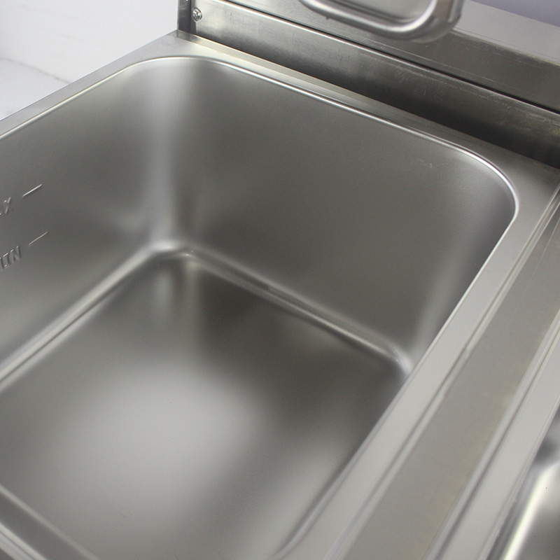 Blue Panel Stainless Steel Electric Commercial Countertop Deep Fryer with Double Basket