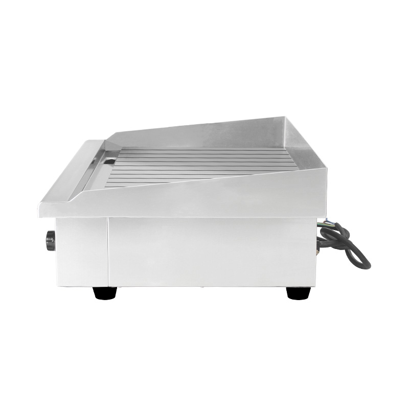 Groove Plate Pattern Stainless Steel Commercial Kitchen Countertop Electric Griddle