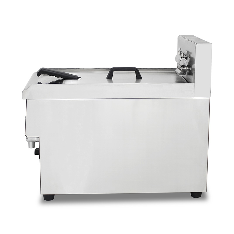 Stainless Steel Natural Gas/LPG Commercial Countertop Deep Fryer with Valve