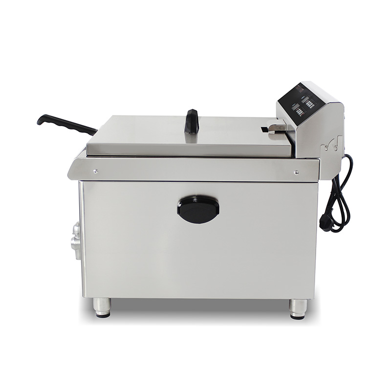 Computer Control Panel Stainless Steel Electric Commercial Countertop Deep Fryer