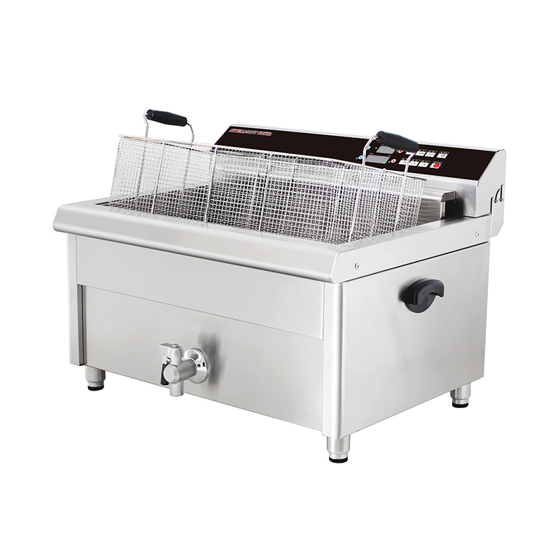 Computer Control Panel Stainless Steel Electric Commercial Countertop Deep Fryer