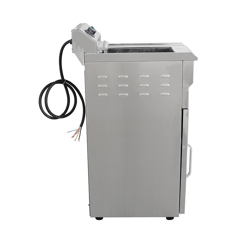 Stainless Steel Electric Commercial Standing Deep Fryer With Cabinet