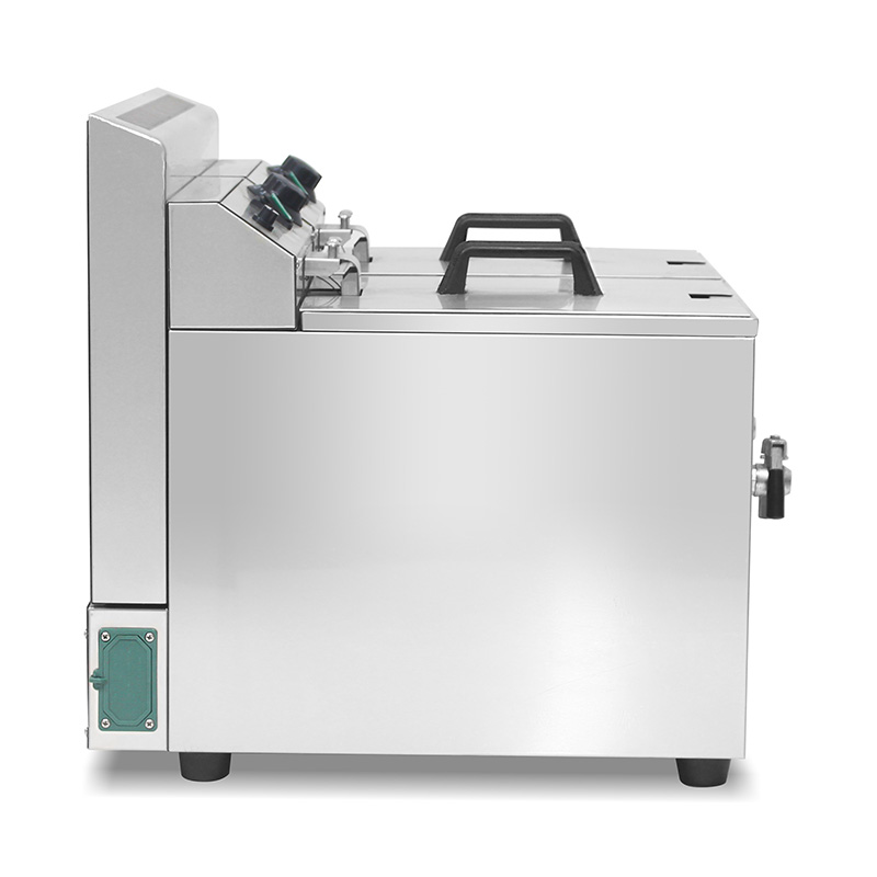Stainless Steel Natural Gas/LPG Commercial Countertop Deep Fryer with Valve