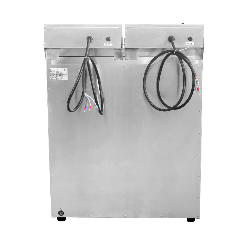 Stainless Steel Electric Commercial Standing Deep Fryer With Cabinet
