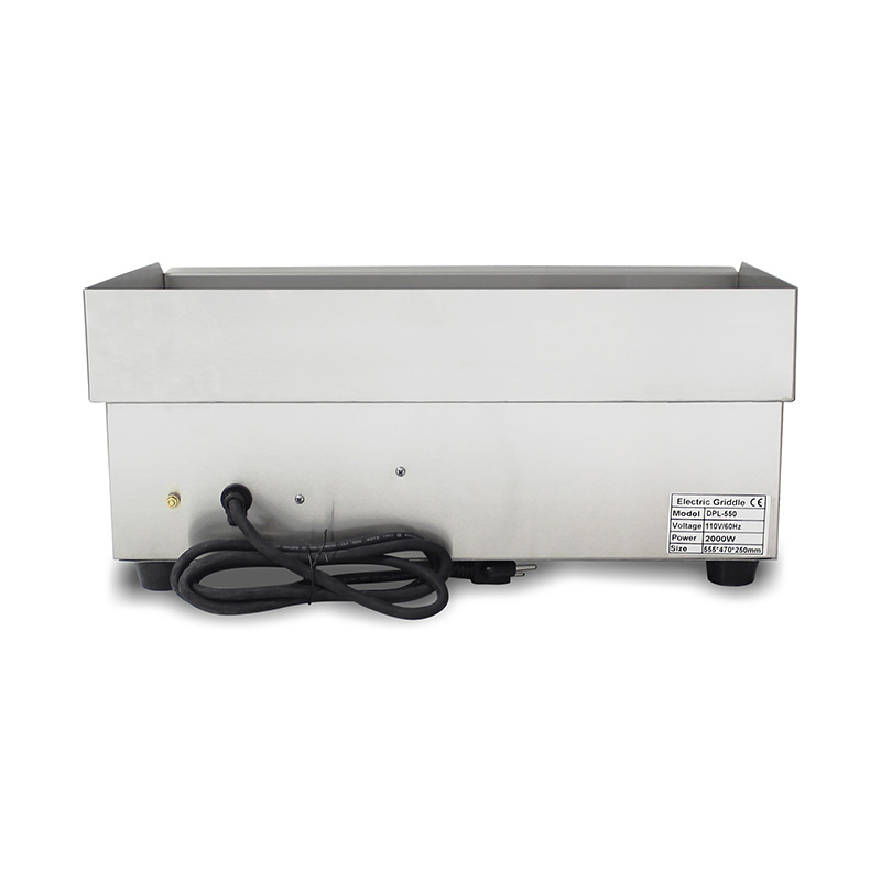 Half Smooth Half Groove Plate Pattern Stainless Steel Commercial Kitchen Countertop Electric Griddle