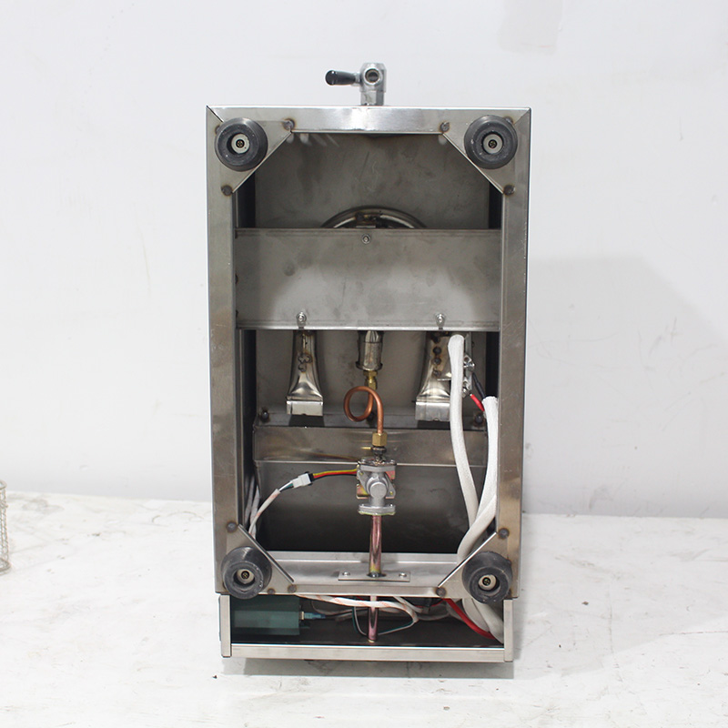 Stainless Steel Natural Gas/LPG Commercial Countertop Deep Fryer with Valve