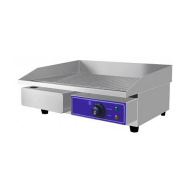 Groove Plate Pattern Stainless Steel Commercial Kitchen Countertop Electric Griddle