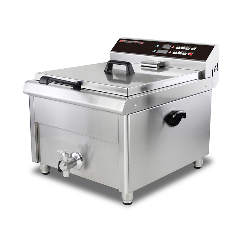 Computer Control Panel Stainless Steel Electric Commercial Countertop Deep Fryer