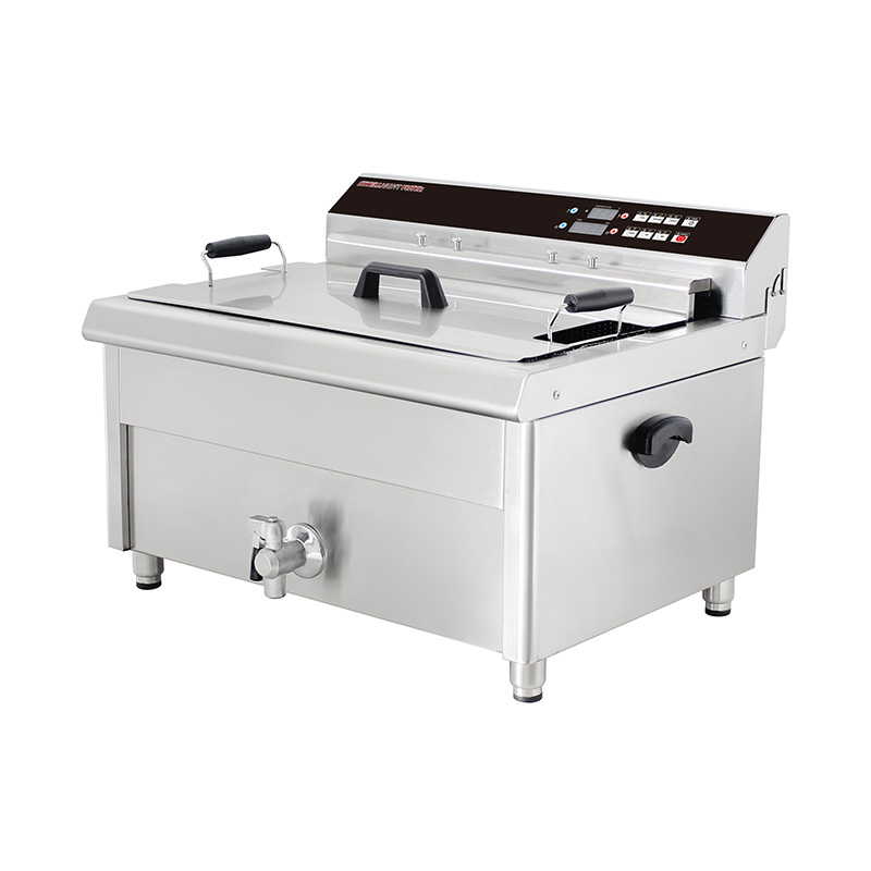 Computer Control Panel Stainless Steel Electric Commercial Countertop Deep Fryer