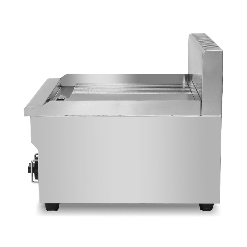 Half Smooth Half Groove Plate Pattern Stainless Steel Natural Gas/LPG Commercial Griddle