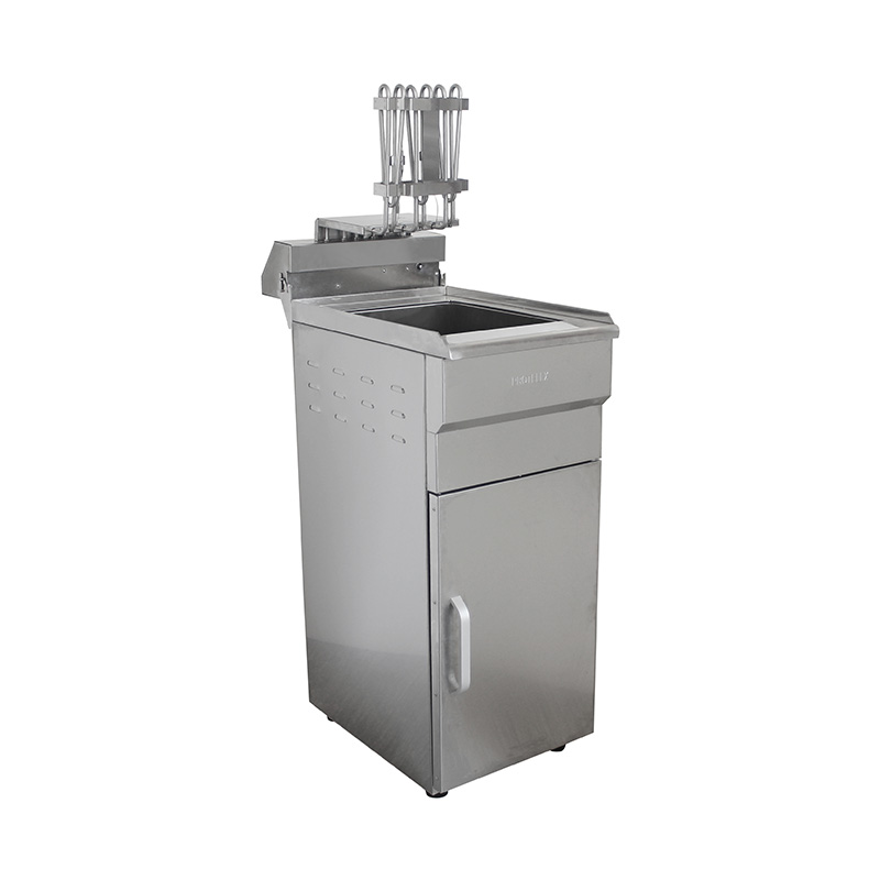 Stainless Steel Electric Commercial Standing Deep Fryer With Cabinet