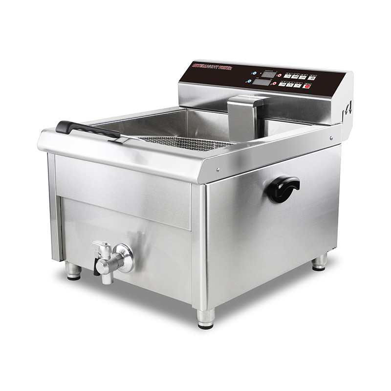 Computer Control Panel Stainless Steel Electric Commercial Countertop Deep Fryer