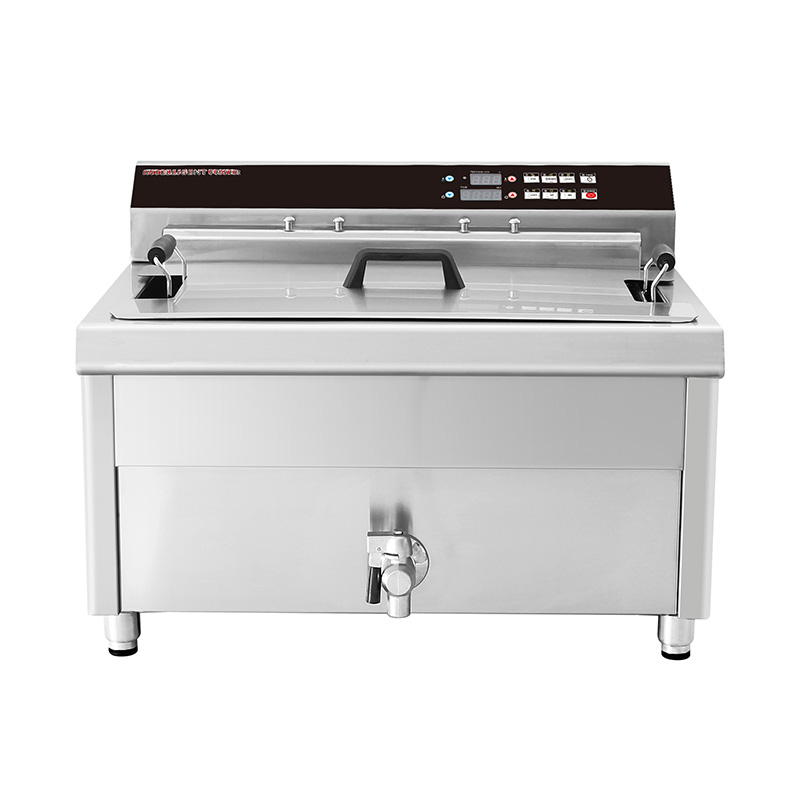 Computer Control Panel Stainless Steel Electric Commercial Countertop Deep Fryer
