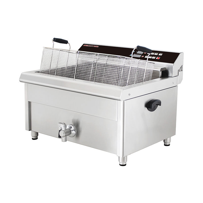 Computer Control Panel Stainless Steel Electric Commercial Countertop Deep Fryer