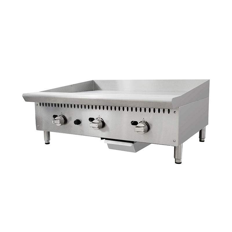 Stainless Steel Natural Gas/LPG Commercial Griddle with Flame Out Protector