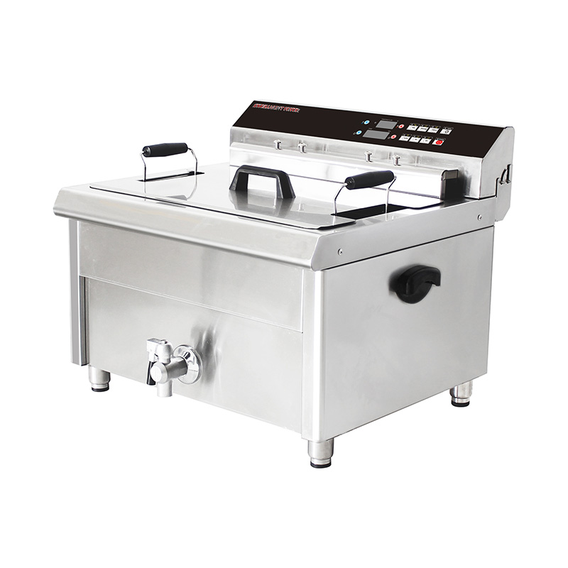 Computer Control Panel Stainless Steel Electric Commercial Countertop Deep Fryer