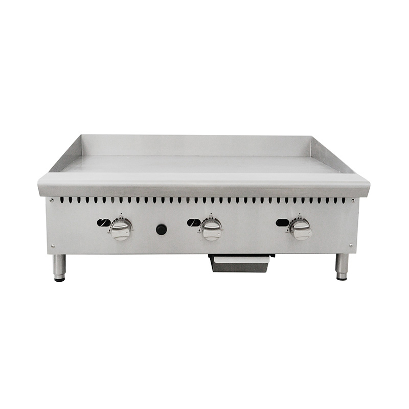 Stainless Steel Natural Gas/LPG Commercial Griddle with Flame Out Protector