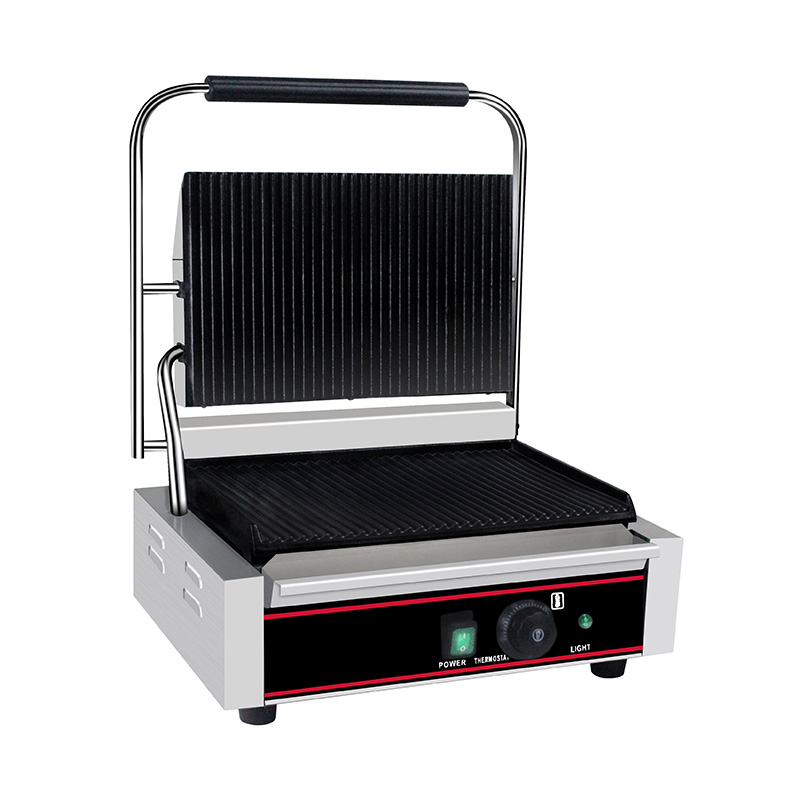 Stainless Steel Commercial Electric Panini Grill Kitchen Machine