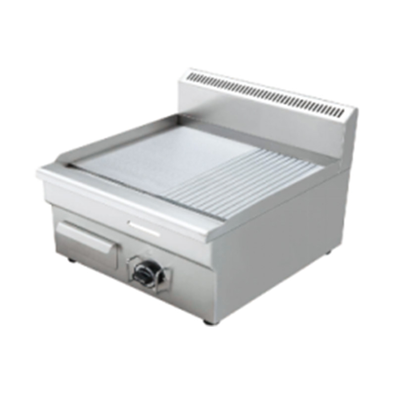 Half Smooth Half Groove Plate Pattern Stainless Steel Natural Gas/LPG Commercial Griddle