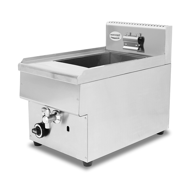 Stainless Steel Natural Gas/LPG Commercial Countertop Deep Fryer with Valve