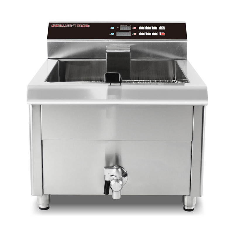 Computer Control Panel Stainless Steel Electric Commercial Countertop Deep Fryer