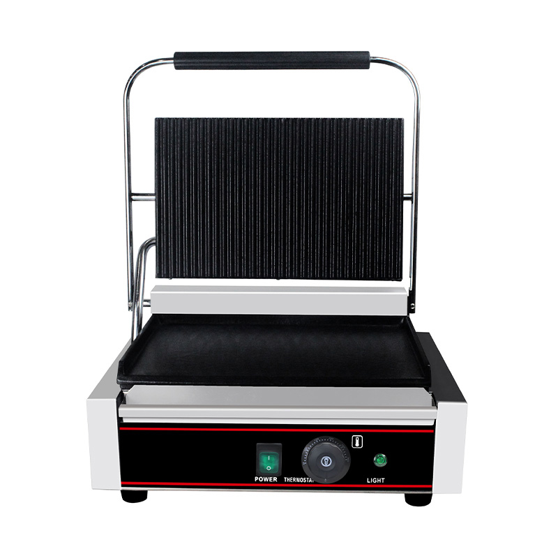 Stainless Steel Commercial Electric Panini Grill Kitchen Machine