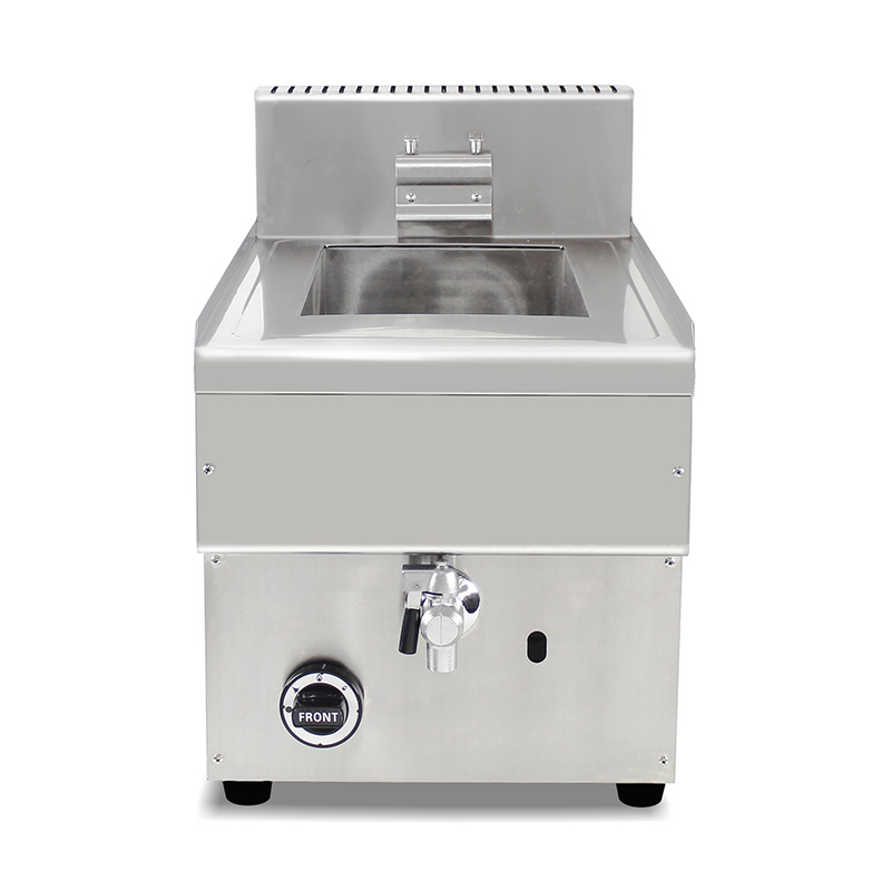 Stainless Steel Natural Gas/LPG Commercial Countertop Deep Fryer with Valve