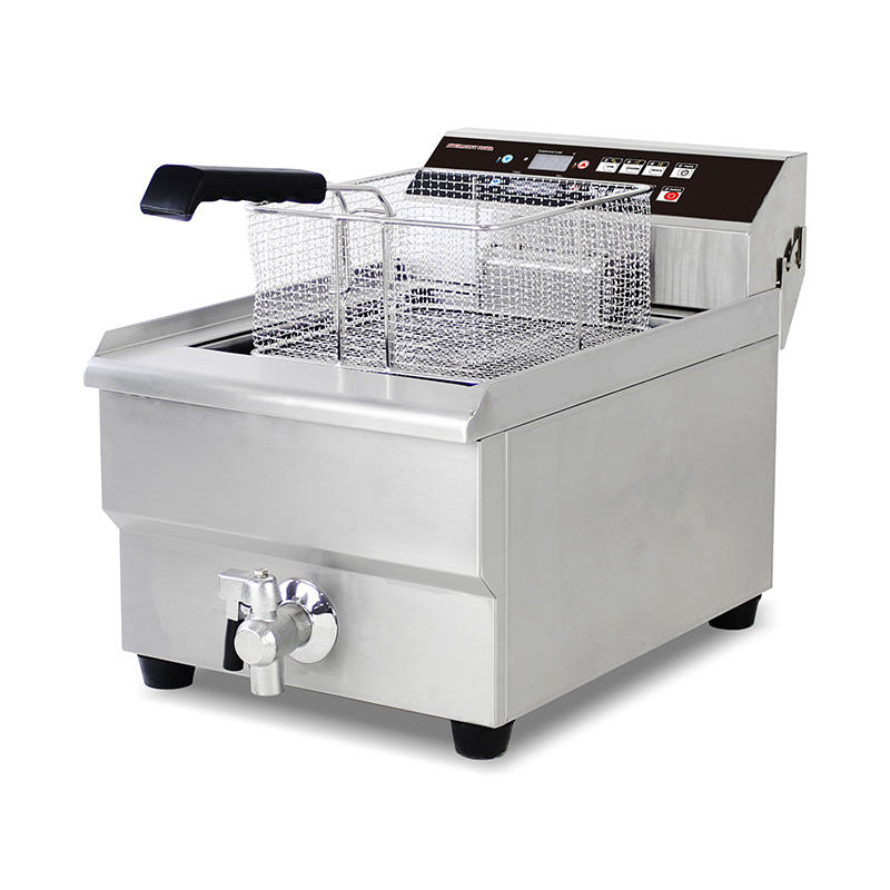 Computer Control Panel Stainless Steel Electric Commercial Countertop Deep Fryer