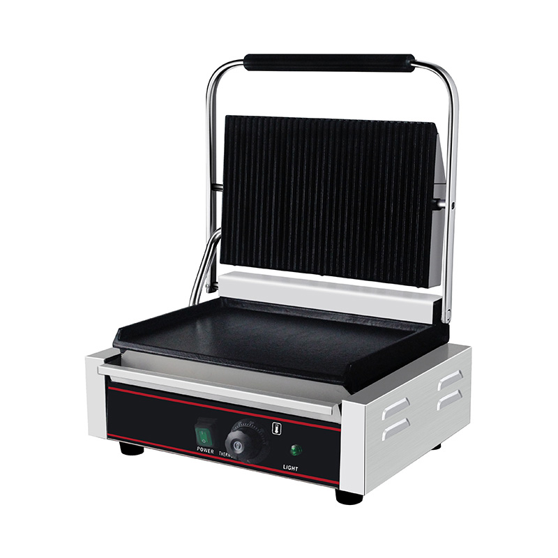 Stainless Steel Commercial Electric Panini Grill Kitchen Machine