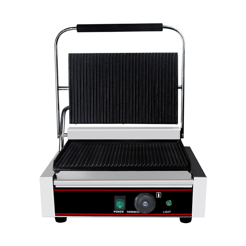 Stainless Steel Commercial Electric Panini Grill Kitchen Machine