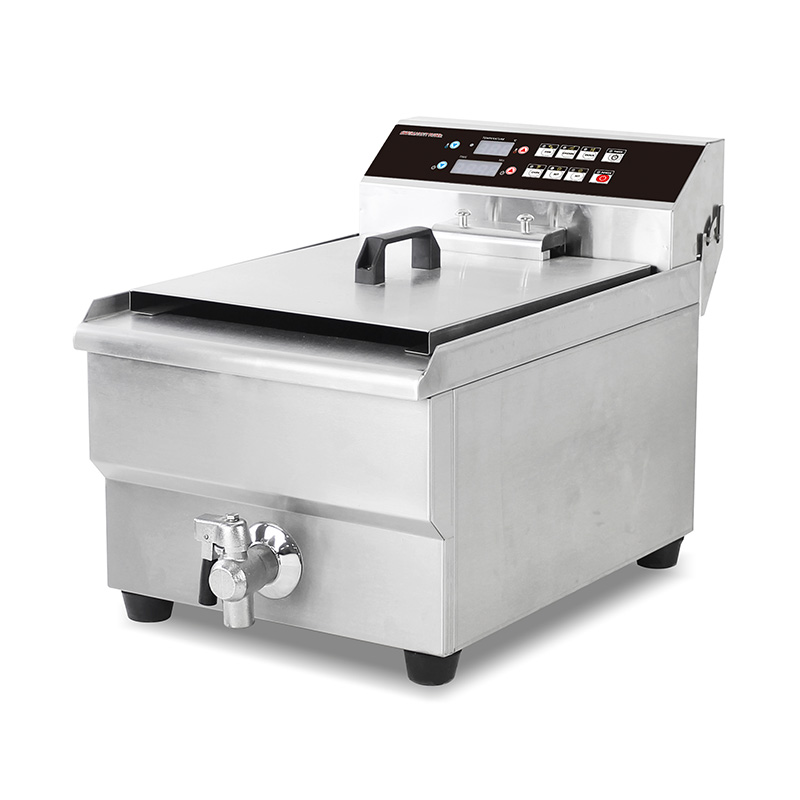 Computer Control Panel Stainless Steel Electric Commercial Countertop Deep Fryer