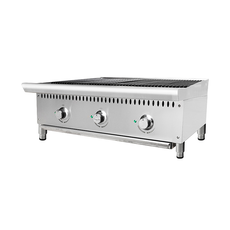 Natural Gas/LPG Lava Rock Grill With Burners Outdoor Indoor Kitchen Machine