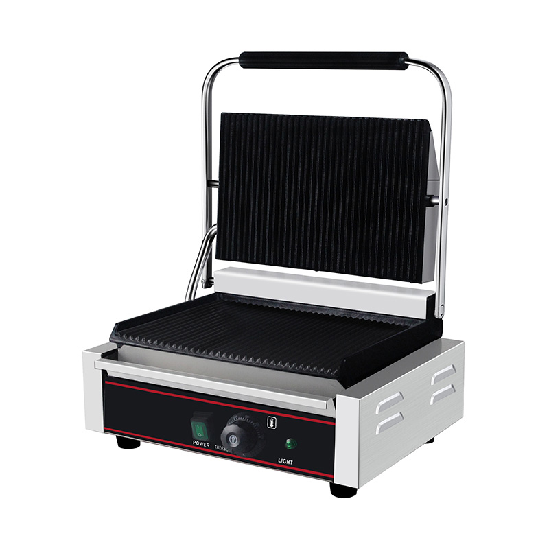 Stainless Steel Commercial Electric Panini Grill Kitchen Machine