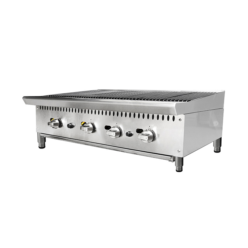 Natural Gas/LPG Lava Rock Grill With Burners Outdoor Indoor Kitchen Machine