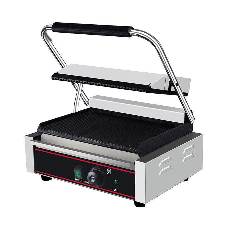 Stainless Steel Commercial Electric Panini Grill Kitchen Machine