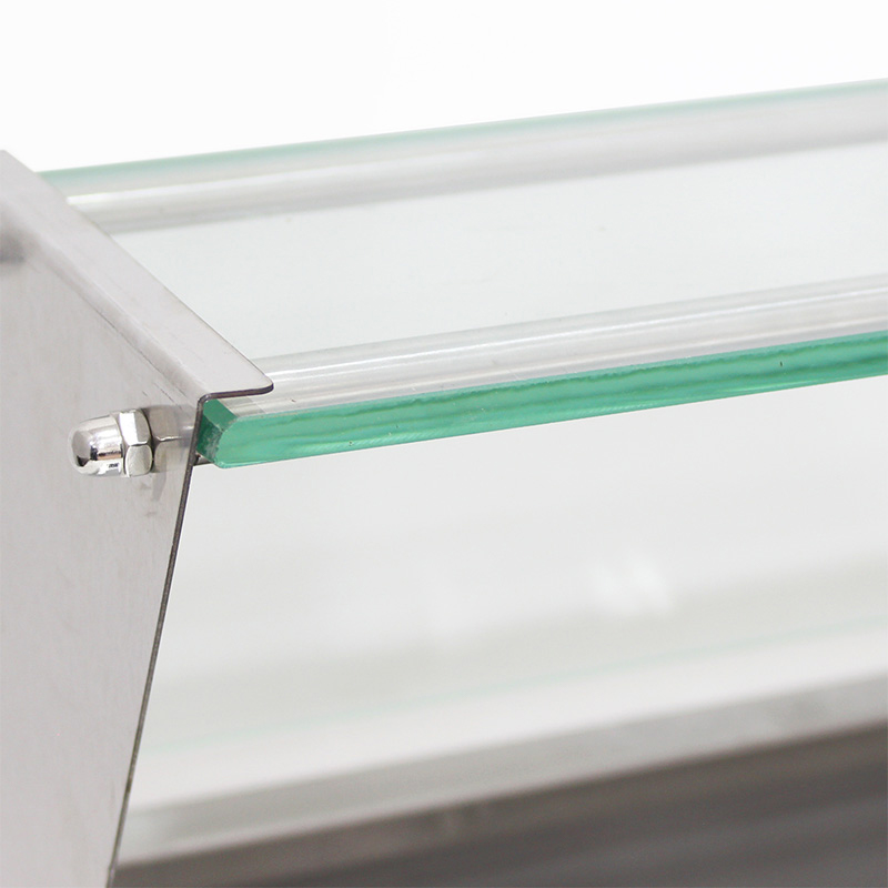 Stainless Steel Commercial Electric Bain Marie Machine With Tempered Glass Sneeze Guard