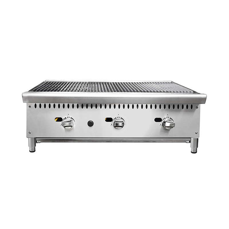 Natural Gas/LPG Lava Rock Grill With Burners Outdoor Indoor Kitchen Machine