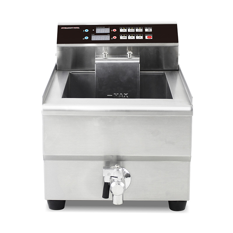 Computer Control Panel Stainless Steel Electric Commercial Countertop Deep Fryer
