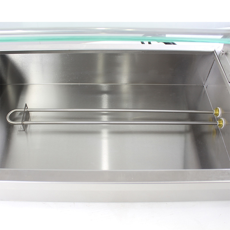 Stainless Steel Commercial Electric Bain Marie Machine With Tempered Glass Sneeze Guard