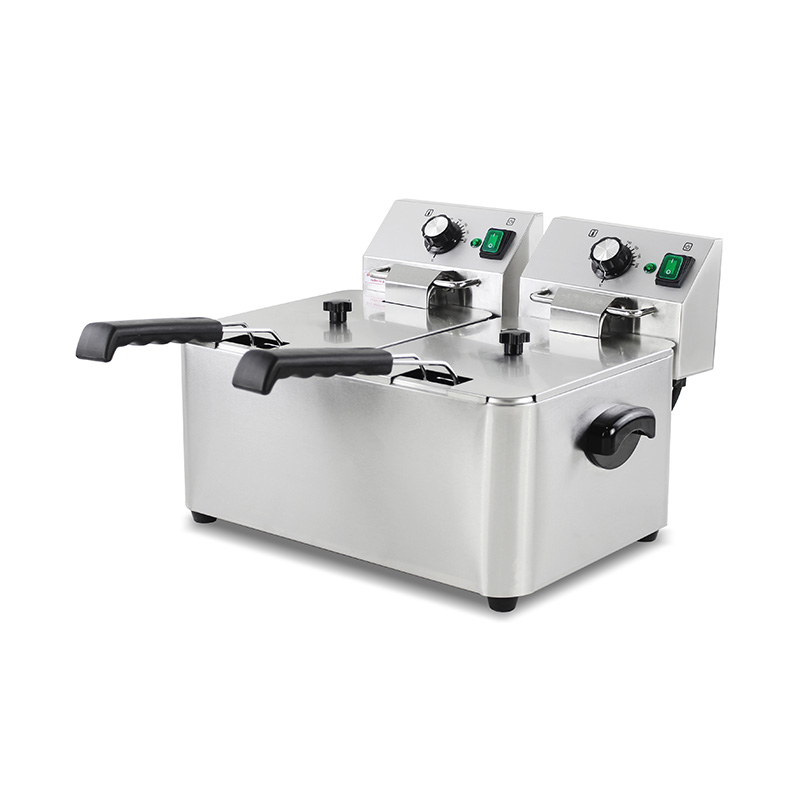 Stainless Steel Electric Commercial Countertop Deep Fryer