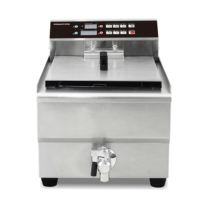 Computer Control Panel Stainless Steel Electric Commercial Countertop Deep Fryer