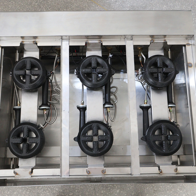 Stainless Steel Commercial Kitchen Natural Gas/LPG Desktop Stove Machine